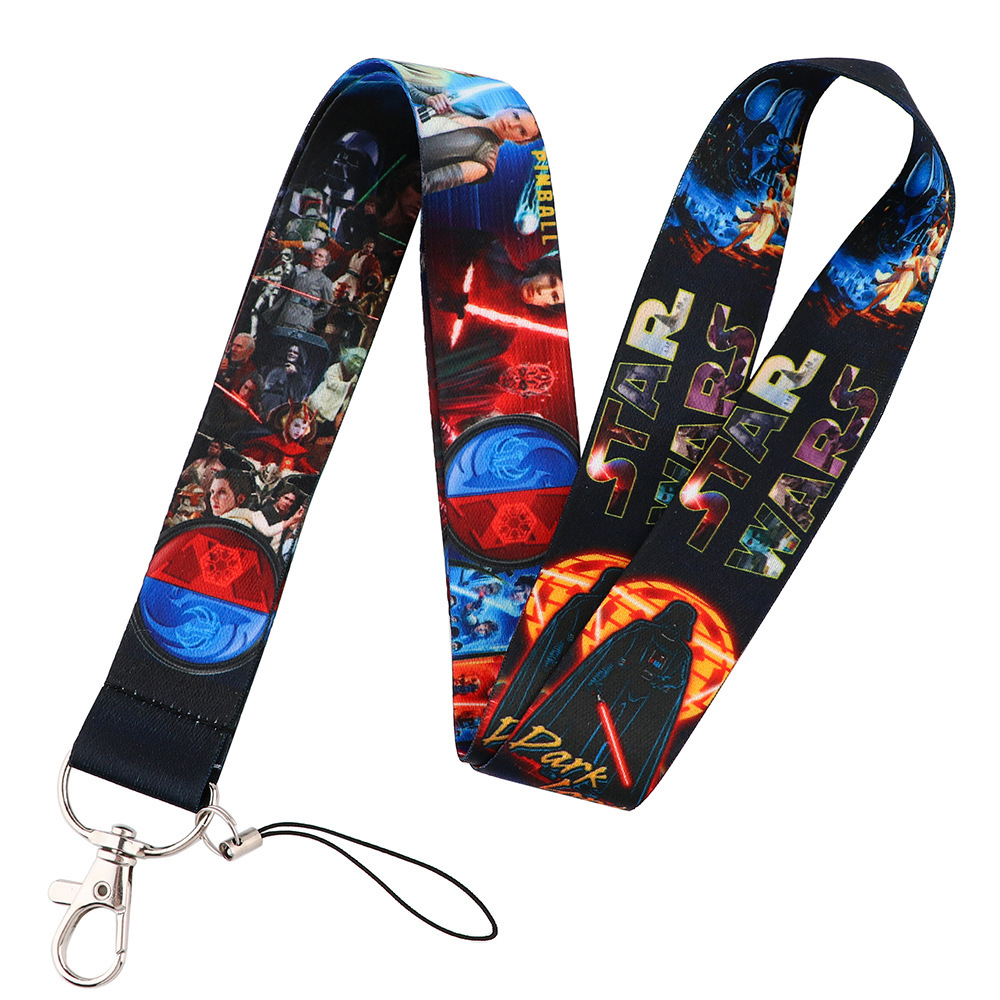 Anime Cool Cartoon Star Darth Vader Wars Lanyards Wholesale Custom ID Card Case Cover Accessories Stain Hanging Neck Lanyard Image 2
