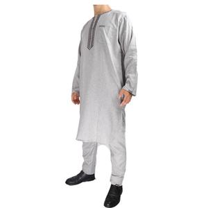 Arabe à manches longues <span class=keywords><strong>2</strong></span> pièces Abaya Robe hommes caftan pakistanais musulman arabie saoudite <span class=keywords><strong>Djellaba</strong></span> vêtements islamiques Robe de prière Afghanistan - Product Image 2