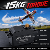 Servomoteur numérique sans noyau pour voiture RC Nitro, 15kg, XQ-POWER XQ-S3115M, engrenage métallique étanche, 180 degrés, couple élevé, avion RC 7.2V