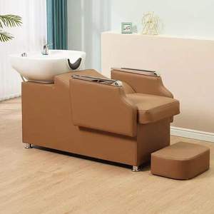 k Modern minimalist salon shampoo chair high-density <b>sponge</b> ceramic basin salon furniture - Product Image 3
