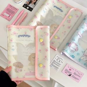 สมุดโน้ตแบบใสปกใส A5 ยี่ห้อ Rose Puppy แบบเย็บขอบสองชั้น พร้อมอัลบั้มเก็บรูปภาพและการ์ดสะสมไอดอล - Product Image 1