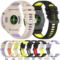 Bracelet de montre en silicone réglable à double couleur de 22 mm pour Garmin Forerunner 970/965/955/945/935