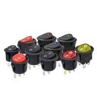 Interrupteur à bascule rond SPST 2 broches AC 6A250V 10A125V SPST 2 positions marche/arrêt IP53 Marine CQC KCD1-101 T85 Voiture Bateau Camping-car