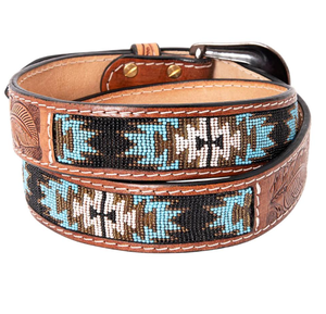 เข็มขัดแฟชั่นวินเทจหนังวัวสไตล์ตะวันตกงานฝีมืออินเดีย - Product Image 4