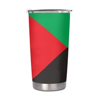 Gobelet isotherme en acier inoxydable de 20 oz avec impression personnalisée du drapeau national de la Martinique, tasse à usage quotidien pour la maison, le bureau, la salle de sport et l'entraînement