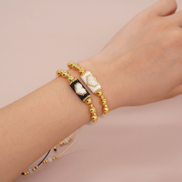 Gelang Persahabatan Manik Kristal Emas Go2boho Terbaru untuk Wanita, Perhiasan Rajut Miyuki Buatan Tangan Gaya Boho, Hadiah untuk Hari Jadi
