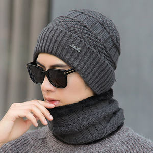 Nouveau à la mode tricoté femmes hiver chapeau et écharpe ensemble velours cou plus chaud <span class=keywords><strong>adulte</strong></span> <span class=keywords><strong>Ski</strong></span> chapeau - Product Image 2