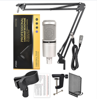 Ensemble de microphone à condensateur AT-2020 et de pied articulé pour la diffusion en direct professionnelle, les concerts et les studios