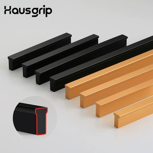 Poignée de porte de placard et de tiroir en profilé d'aluminium long en T moderne Hausgrip pour armoires de cuisine, armoires, meubles d'hôtel OEM ODM - Product Image 1