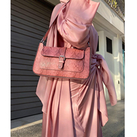 Sharut Grande Vente Prix de Déstockage Eid Dubaï Turc Islamique Élégant Modeste Robe Musulmane Personnalisée Abaya Kaftan Ensemble Abaya en Satin
