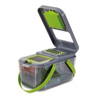 Amz Kitchen Handmatige Groentehakker Snijder Shredder Snijmachines Fruit- en Groentesnijder Roestvrijstalen Lemmet ABS Plastic