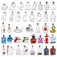 Botellas de Licor de Vidrio con Forma Personalizada, Decantadores de Vidrio Decorativos Creativos para Licores y Regalos