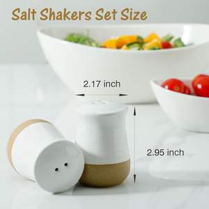 Sels et poivrières en céramique pour la décoration de la cuisine à la maison de style campagnard - Product Image 2