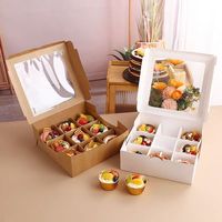 Boîte à nouilles fantaisie, barre chocolatée au fromage et aux truffes, emballage blanc de qualité alimentaire, fenêtre transparente, papier kraft, revêtement UV, recyclable, rigide