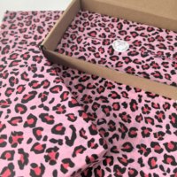 Papier de soie imprimé léopard rose 17 g/m² 50*70 cm pour emballage cadeau, bouquets de fleurs, emballage de savon, boîtes à chaussures, artisanat DIY