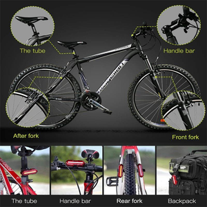 Nouvelle Image Lumineux Cycle Lumières Étanche Led sécurité Vélo Phare <span class=keywords><strong>Lampe</strong></span> Vélo Avant Arrière Plomb Vélo Lumières Ensemble Feu Arrière - Product Image 5