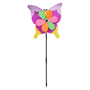 Molinillo de <span class=keywords><strong>Viento</strong></span> con Forma de Mariposa para Jardín, Alas de Doble Capa, Molinillo de Flores, Decoración para Patio Exterior, 36x98cm - Product Image 5