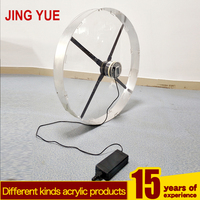 Ventilateur LED 3D holographique personnalisé en acrylique recyclable, écologique, léger et résistant à l'eau, de luxe moderne