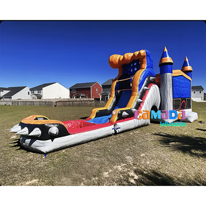 Rocker Volcano Theme Casa de rebote inflable al aire libre de tamaño personalizado y tobogán acuático <span class=keywords><strong>Tobogan</strong></span> Gonflabil Parque acuático comercial - Product Image 3