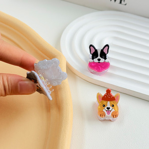 Mini pinzas para el cabello de la serie Cute Puppy, con forma de mascota, para flequillo y cabello, diseño de animales de dibujos animados - Product Image 3
