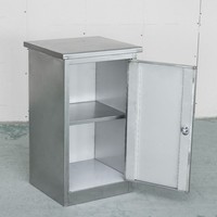 Armoire de rangement industrielle en acier à porte simple avec serrure à clé, assemblée, résistante à la rouille, compartiments personnalisables, pour salle blanche
