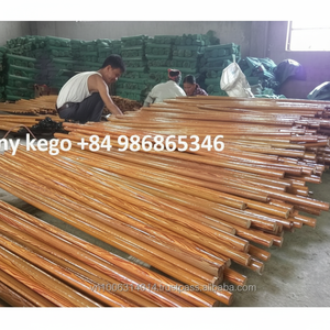 KEGO Vietnam Palo de madera de eucalipto ecológico desechable de 1.2m con tapas recubiertas de PVC para escobas y fregonas - Product Image 1