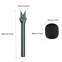 Support VOXFULL pour microphone sans fil, pince de fixation pour microphone à main, compatible avec Rode Wireless Go/DJ Mic