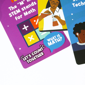 Jeu de 14 cartes flash éducatives préscolaires personnalisées à coins arrondis avec boîte rigide en deux parties et guide d'utilisation - Product Image 4