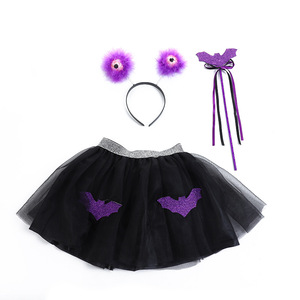 Traje de Halloween Horror Burst Eye Bead Tocado Falda de murciélago Fairy Stick Ghost Tutu Dress Set - Product Image 6