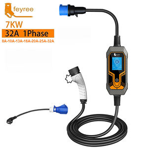 Chargeur EV AC Type 2 Feyree 7kW 32A Réglable, Câble de Charge 5M, Chargeur EV Portable avec Adaptateur EVSE - Product Image 1