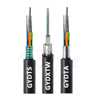 Entierro directo al aire libre UG blindado GYTA GYTS GYTA53 4 24 48 96 144 Core Cable de comunicación óptica de fibra Precio por metro