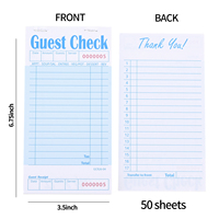 Carnet de commandes personnalisé avec logo, numéroté en séquence, pour restaurant, café, hôtel, bloc-notes de serveur pour les commandes