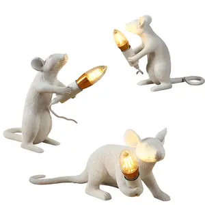 Harz Maus Tisch Lampe basis individuelles tier führte Schreibtisch Licht halter handwerk