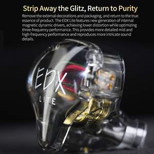 Auriculares Monitores In-Ear Originales Kz Edx Lite Al Precio Más Bajo Con Bajos Profundos, Auriculares Con Cable IEM Con Driver Dinámico Ultralineal - Product Image 6
