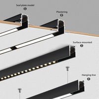 Rail lumineux magnétique intelligent Matter, compatible Thread, fonctionne avec Apple HomeKit, spots et projecteurs linéaires personnalisables directement de l'usine