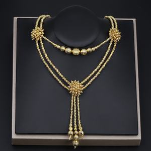 JXX - Conjuntos de Joyería de Boda para Novia, Collar, Brazalete, Pendientes y Anillo Chapados en Oro, Personalizados OEM/ODM, Pedidos al por Mayor, para Mujer y Hombre - Product Image 3