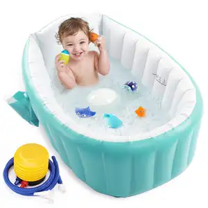 Inflatable Baby Bathtub Portable Travel Bath Tub for Infants to Toddler Foldable