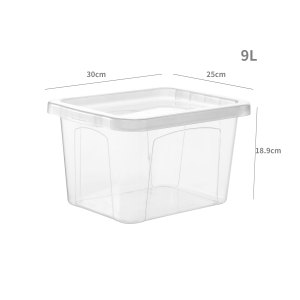 Dengbei Aufbewahrungsbox 10L Rechteckiger Transparenter Organizer Stapelbarer Behälter für Bürowerkzeuge BPA-frei Hochwertig - Product Image 1