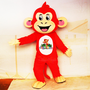 Mascotte fabricant quantité minimale <span class=keywords><strong>de</strong></span> commande 1PC personnalisé Halloween noël <span class=keywords><strong>Jungle</strong></span> Animal rouge singe dessin animé personnage marque mascotte Costume pour les ventes - Product Image 2