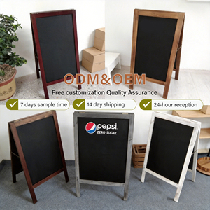 Tableau d'affichage 20x40 pouces, Tableaux noirs, Chevalet de menu à cadre, Grande ardoise extérieure sur pied pour sandwichs - Product Image 1