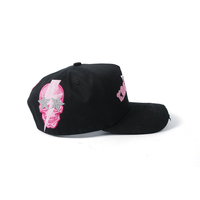 2025 nouveau Design personnalisé Gorras 5 panels bord incurvé luxe Pvc Patch logo broderie avec strass mode casquette de Baseball