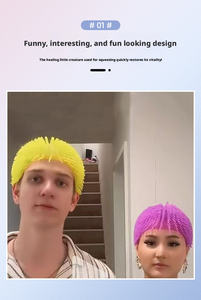 Al por mayor: Diadema de goma suave con accesorios largos de gorro de bolas coloridas y divertidas para disfraces y celebraciones - Product Image 6