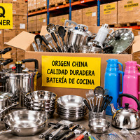 Stok Grosir Peralatan Dapur untuk Importir Bolivia Set Panci Masak Juego De Ollas Triple Fondo Acero Inoxidable