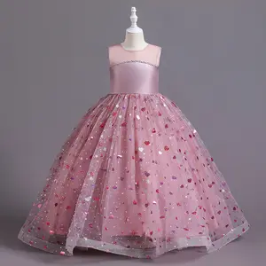 MQATZ 어린이 공주 드레스 꽃 소녀 웨딩 드레스 이브닝 드레스 자수 투투 스커트