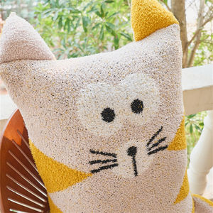 Neuankömmling Funny <span class=keywords><strong>Cat</strong></span> Mikro faser garn Super Cosy Strick kissen bezug für Home Decoration PR - Product Image 5