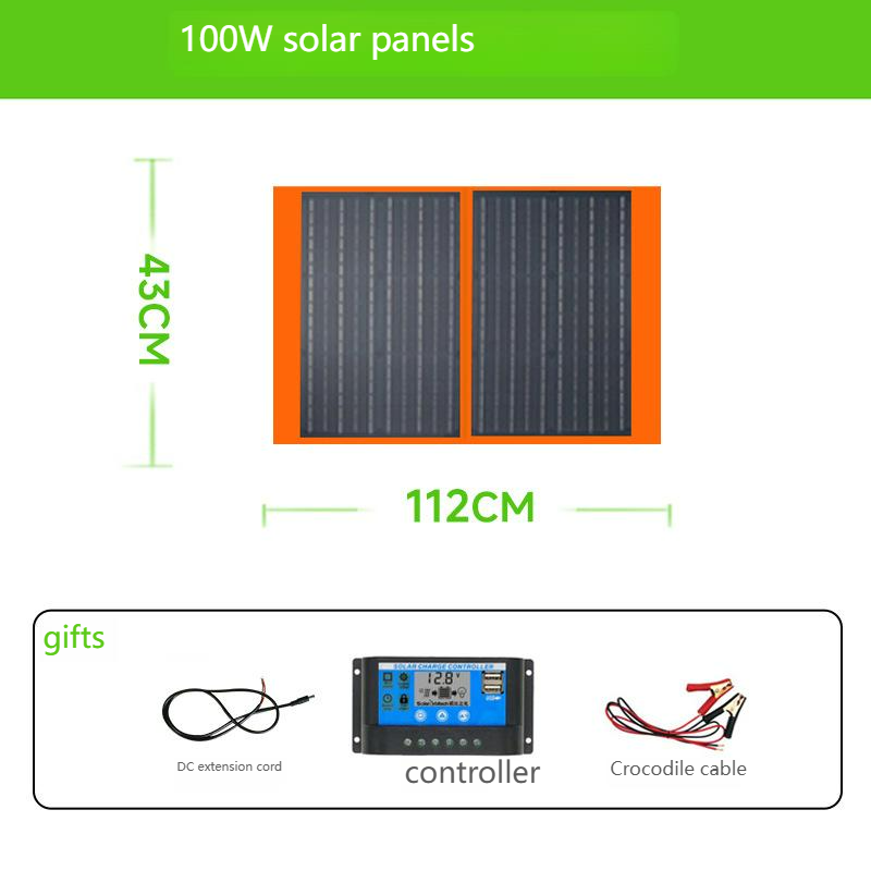 100W dual folding for 600W+ power bank