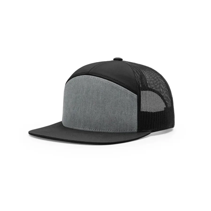 Chapeaux de haute qualité Richardson 168 Seven 7 Panel Trucker Hat Cap Étanche Blanc Personnalisé Haute Couronne Snapback Snap BackTrucker Hat