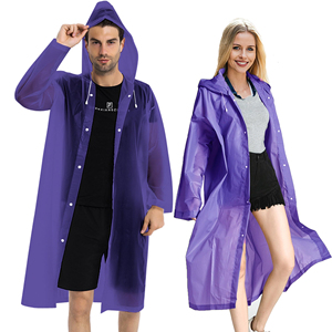 Imperméable en EVA avec impression de logo personnalisé, poncho de pluie, vestes de pluie de haute qualité, imperméables, réutilisables, recyclés, pour hommes - Product Image 4