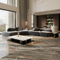 Pierre frittée ADELA 1200*2780mm 9mm, effet pailleté multi-couleurs, cristal haut de gamme pour boutique, salle à manger, mur d'exposition