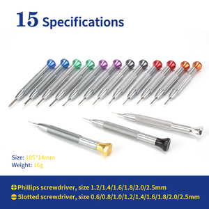 Precision Slotted Phillips <strong>Screwdriver</strong> Colorful Metal <strong>Mini</strong> Bits OEM Anti-Slip Texture Octagonal Head Watch Toy Phone Laptop - Product Image 2
